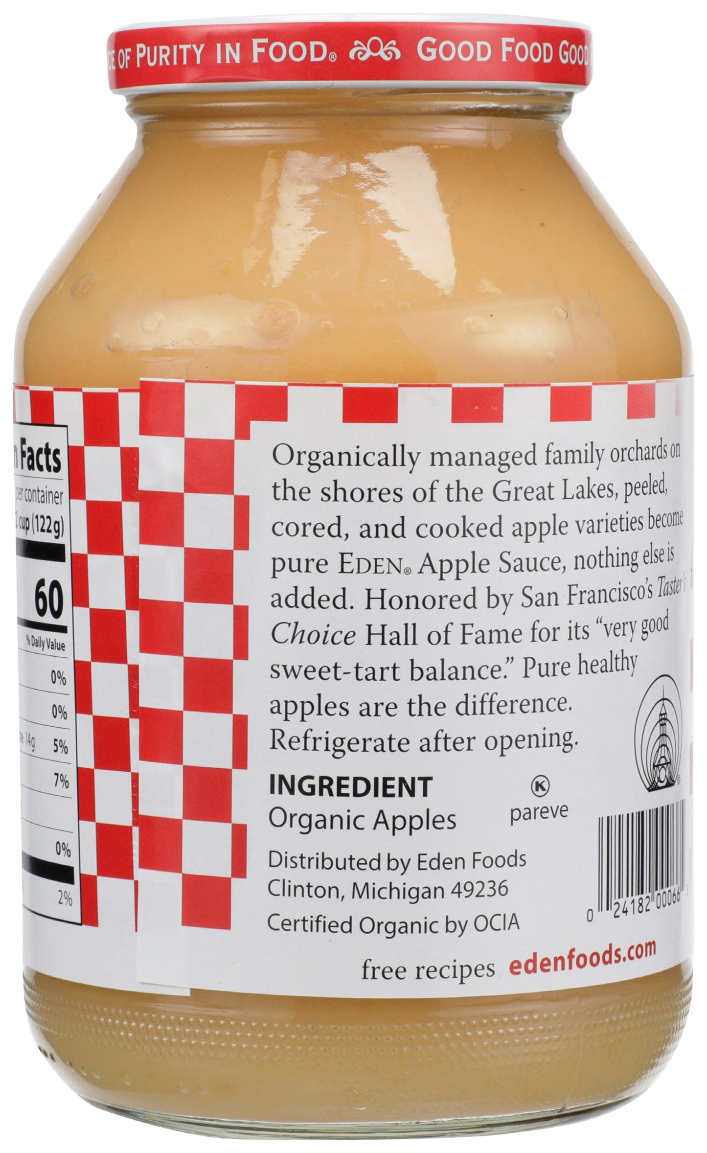 Eden Foods  Applesauce Organic  25 Ounce