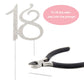 Crystal Creations 18 Cake Topper - Premium Silver Metal, Rhinestone Decoration, 1 Count, 18th Birthday Party Centerpiece