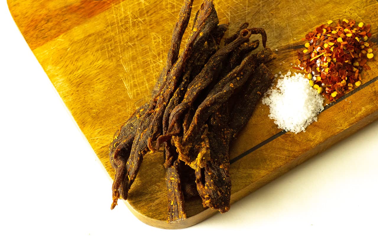 RAVENLINE Biltong Depot Chili Bites - Pack of 3 x 2oz Bags - Spicy Dried Meat Snack