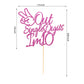 Arthsdite Cake Topper, Happy 10th Birthday Decoration, Pink Glitter, Medium, Plastic