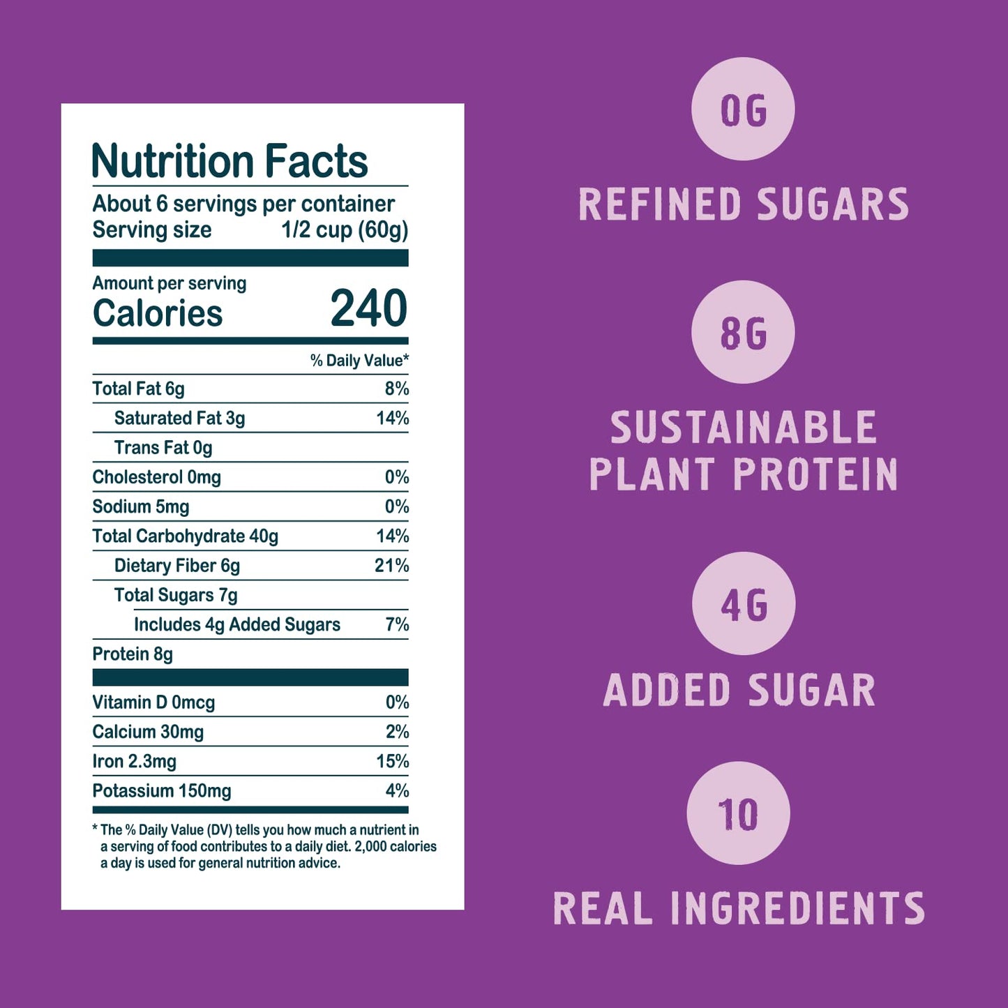 Seven Sundays Wild And Free Blueberry Chia Muesli Cereal - 6 Count, 12 Oz Pouch - Certified Gluten Free Muesli - Non Gmo, No Ref