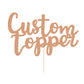Personalized Cake Topper Birthday Cake Toppers 11 Colours Wedding Cake Topper With Any Text Numbers Double Sided Glitter Cake Decoration For Anniversary Baby Shower(Red Gold))