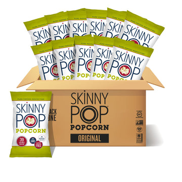 Skinnypop Popcorn, Gluten Free, Dairy Free, Non-Gmo, Healthy Snacks, Skinny Pop Original Popcorn, 4.4Oz Grocery Size Snack Bags