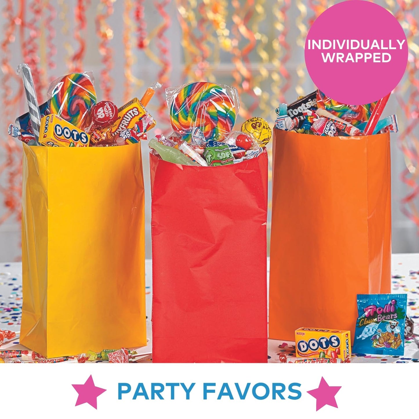 Fun Express Candy Canes - 80 Individually Wrapped Treats - 2 lb Assorted Holiday Gifts for Parties and Stocking Stuffers