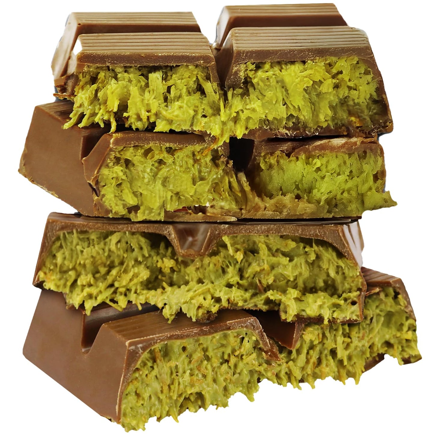 Crispy Dubai Kunafa Bar - 7 Oz | Filled With Pistachio Cream And Knafeh| Gourmet Middle Eastern Dessert Treat