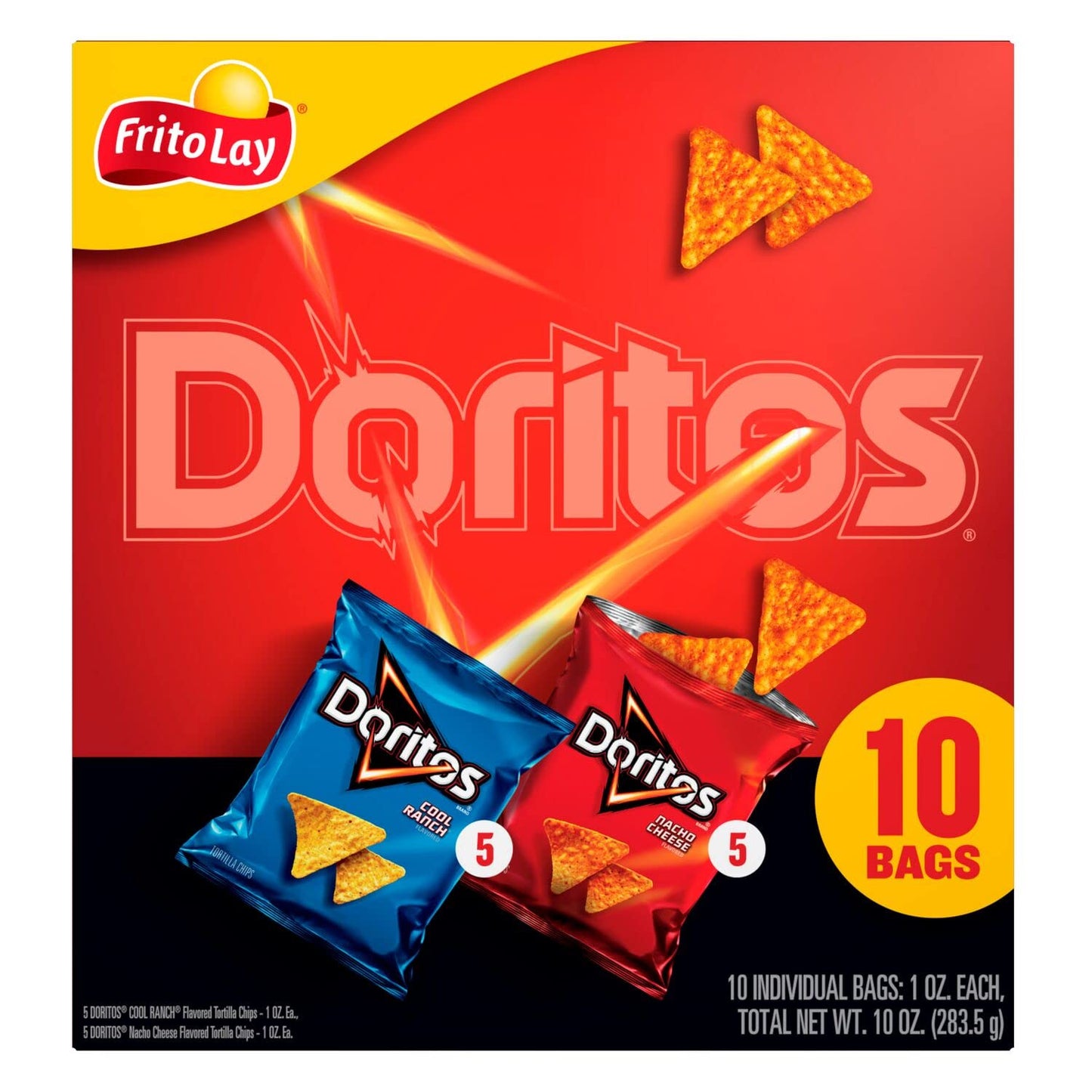 Frito-Lay Doritos Mix Variety Pack Nacho Cheese & Cool Ranch 1Oz Bags (10 Pack)