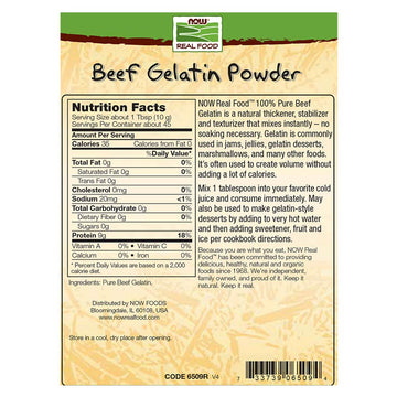 NOW Foods Beef Gelatin Powder,16-Ounce(Pack of 2)