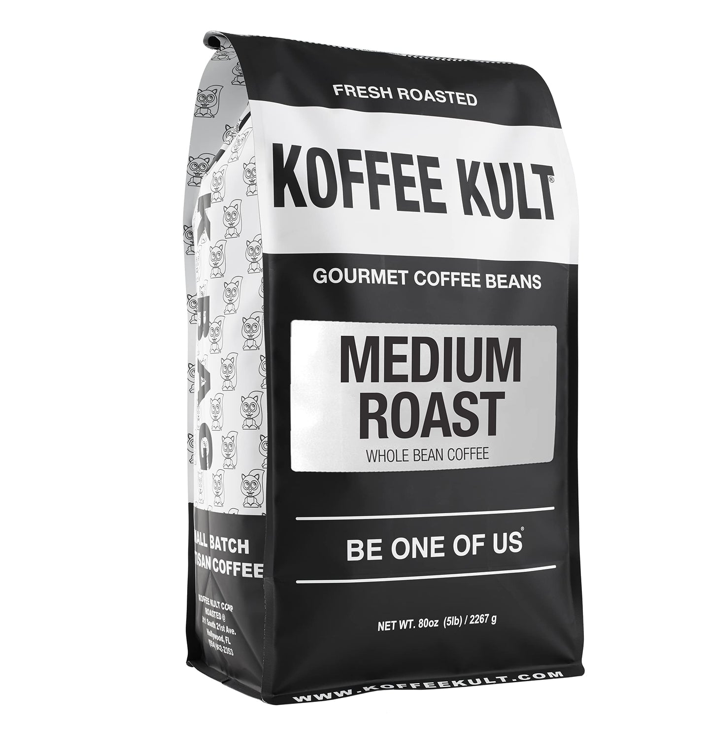 Koffee Kult Koffee Kult Medium Roast Smooth And Flavorful Medium Roast Whole Coffee Beans- Perfect For A Relaxing Cup Anytime (Medium Roast, 80 Ounces)