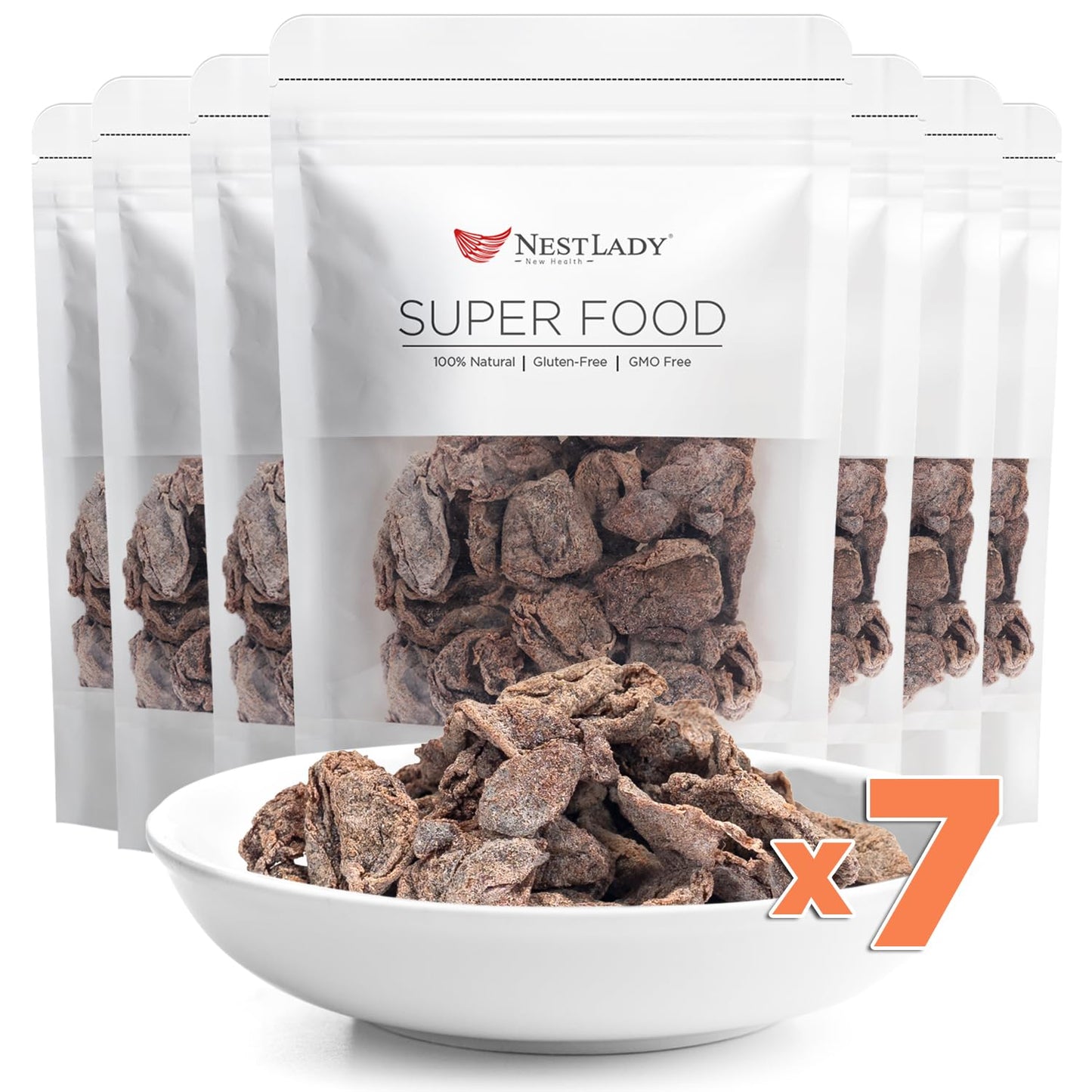 NESTLADY Japanese Dried Sweet Seedless Plums 45g (7 Packs, 315g in Total) - 100% Natural, healthy snacks, suitable for everyone,