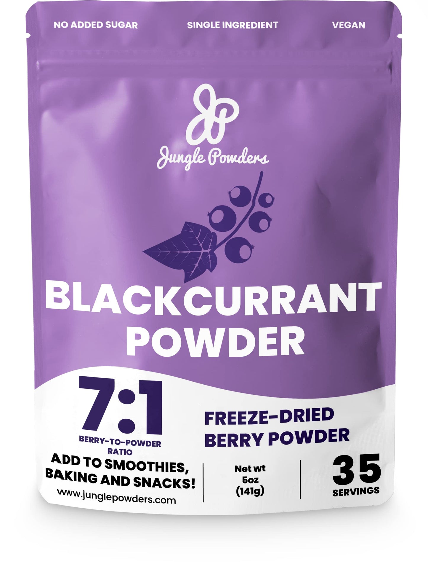 Jungle Powders Black Currant Powder 5 Ounce Bag Freeze Dried Currants Fruit Black Current Tea Juice, Black Currant Jam, Black Cu