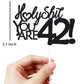 Happy 42Nd Birthday Cake Topper 42 Birthday Cake Toppers-Black Glitter, Funny 42 Cake Topper For Men,42 Cake Decorations For Wom