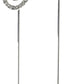 Unik Occasions Victorian Crystal Rhinestone Wedding Cake Topper, Small, Letter M, Silver