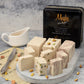 Mughe Gourmet Halvah Assortment 1.88lb (850g) Tin Gift Box - 3 Delicious Vegan Marble Tahini Halvah Bars Pistachio, Cocoa, Vanil