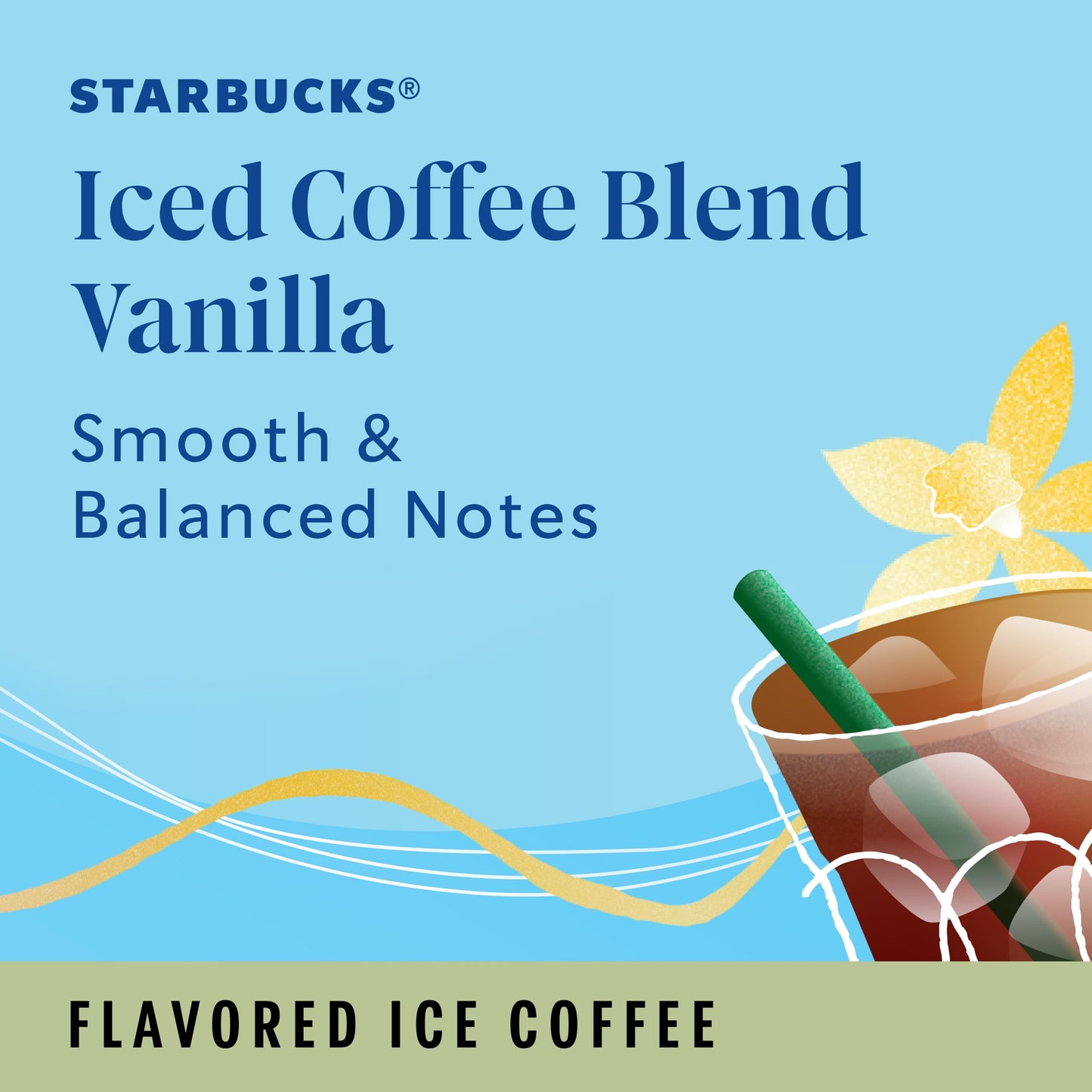 Starbucks K-Cup Coffee Pods, Iced Coffee Blend, Vanilla Naturally Flavored Coffee For Keurig Coffee Makers, 100% Arabica, 6 Boxes (60 Pods Total)
