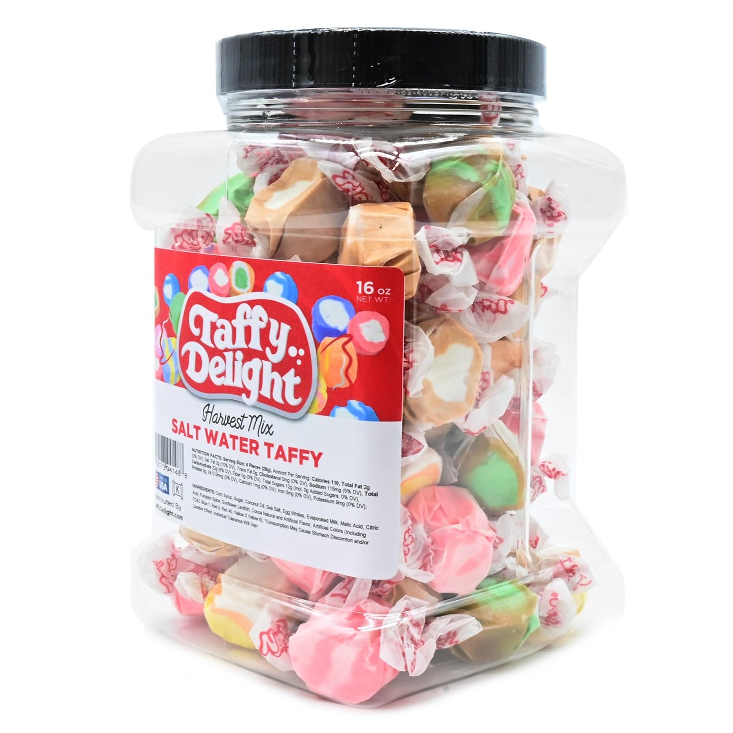 Taffy Delight Salt Water Taffy (16Oz, Harvest Mix)