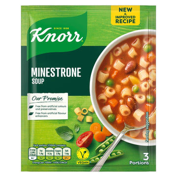 Knorr Minestrone Packet Soup Mix 78g, Pack of 3 (3x2.75oz) Irish recipe