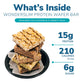 WonderSlim Protein Wafer Snack Bar Variety Pack, 15g Protein, 5 Flavors, 5 Count