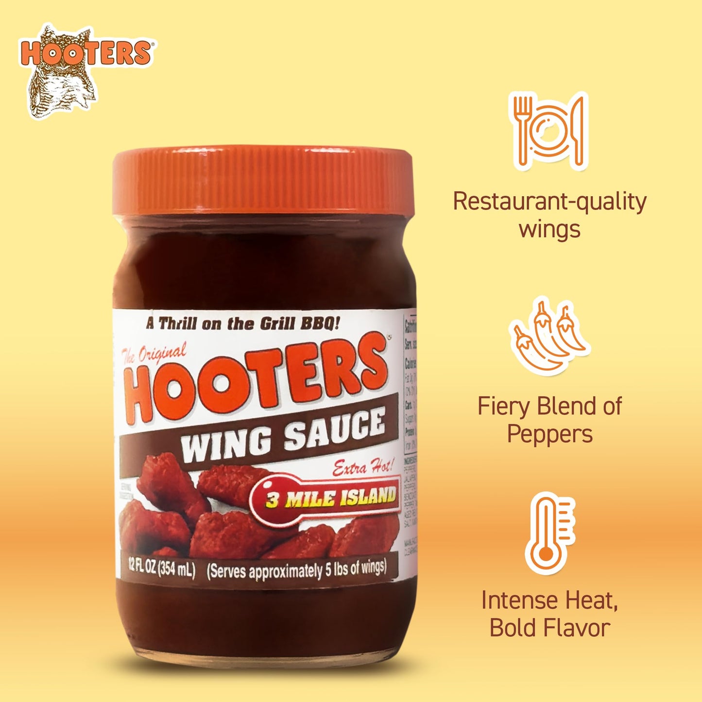 Hooters Sauce Wing 3 Mile, 12 oz