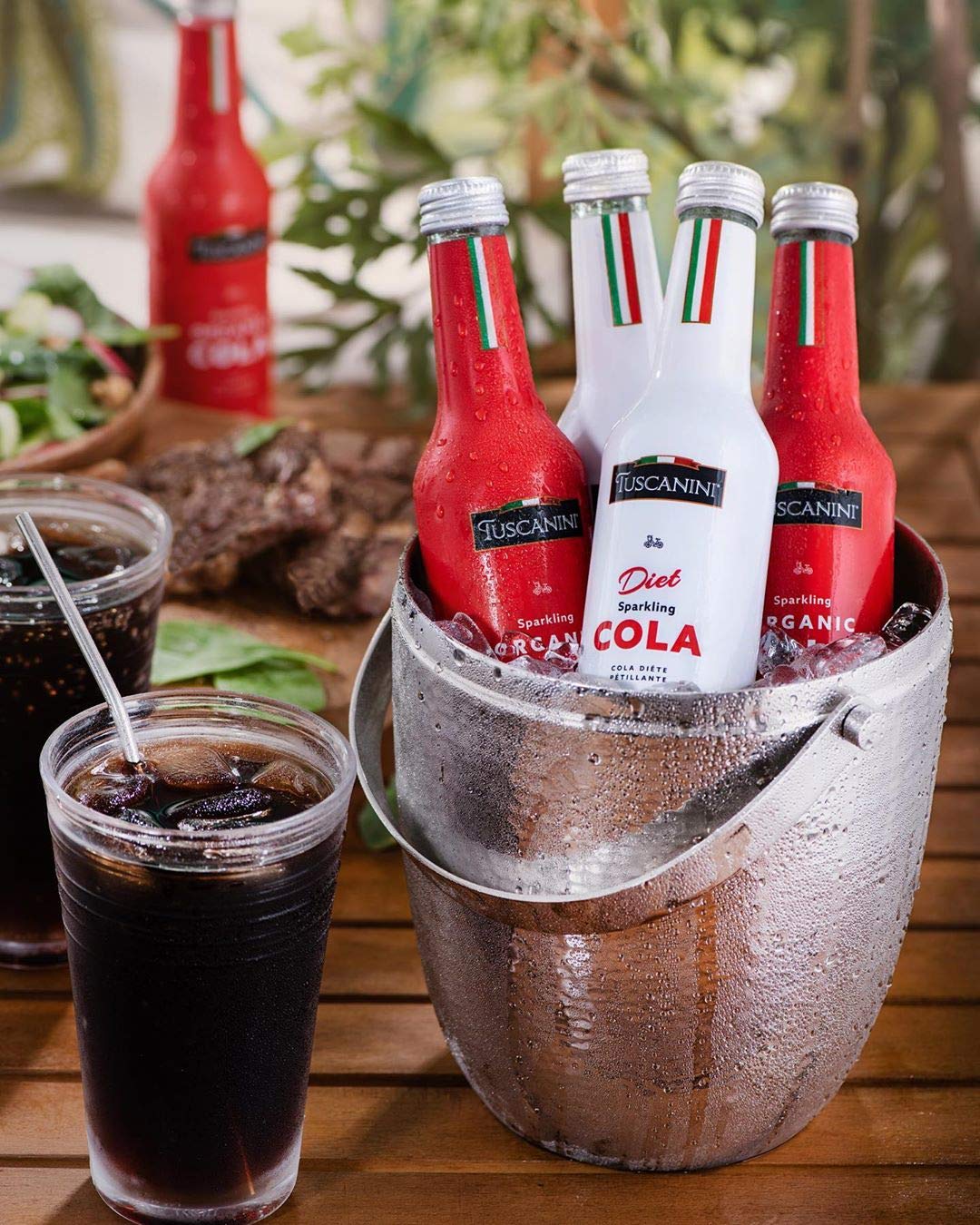 Tuscanini Organic Cola Soda, Naturally Caffeine Free, 9.3oz (6 Pack), Elegant Glass Bottle, Great Taste, Chemical Free