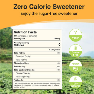 Namanna Pure Monk Fruit Extact Natural Sweetener-Zero Calorie Sugar Substitute, No Erythritol, Zero Carb, Sugar Free, Paleo And