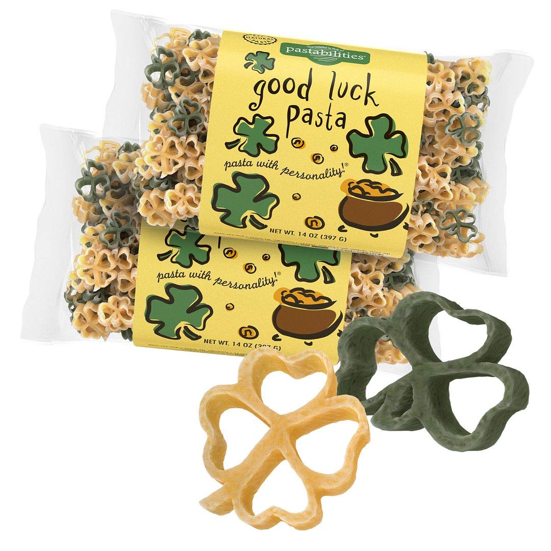 Pastabilities Fun Shaped Pasta for Kids, Non-GMO, Kosher, 14 Oz (Pack of 2), Shamrock Theme for St. Patricks Day