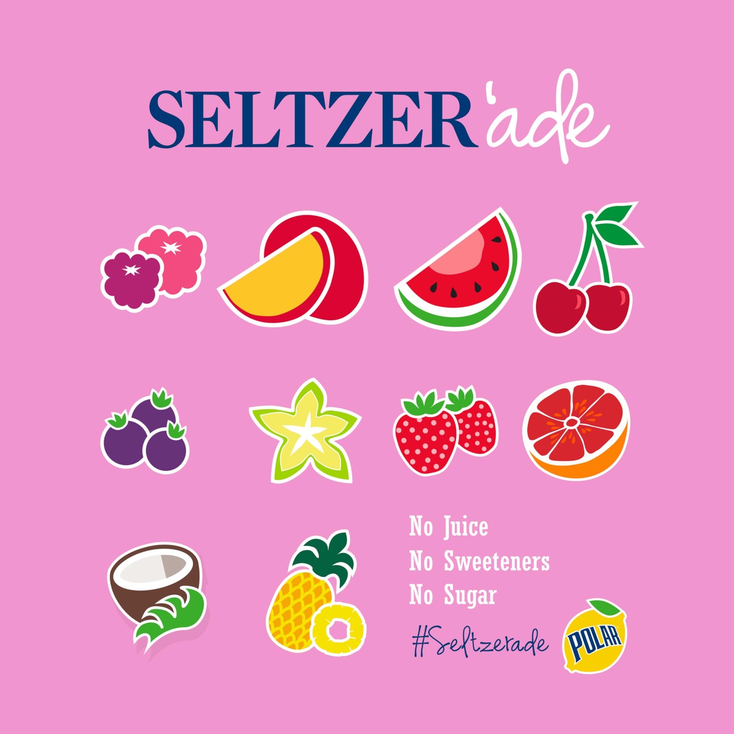 Polar Seltzer Raspberry Pink Lemonade, 12 Fl Oz Cans, 8Pk