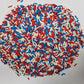 Senchanting Patriotic Red White And Blue Jimmies Sprinkles, Edible Sprinkle Mix, Birthday Jimmy Sprinkles Toppers For Decorating