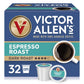 Victor Allens Coffee Espresso Roast Coffee Pods, 32 Count, Single Serve for Keurig, Brown