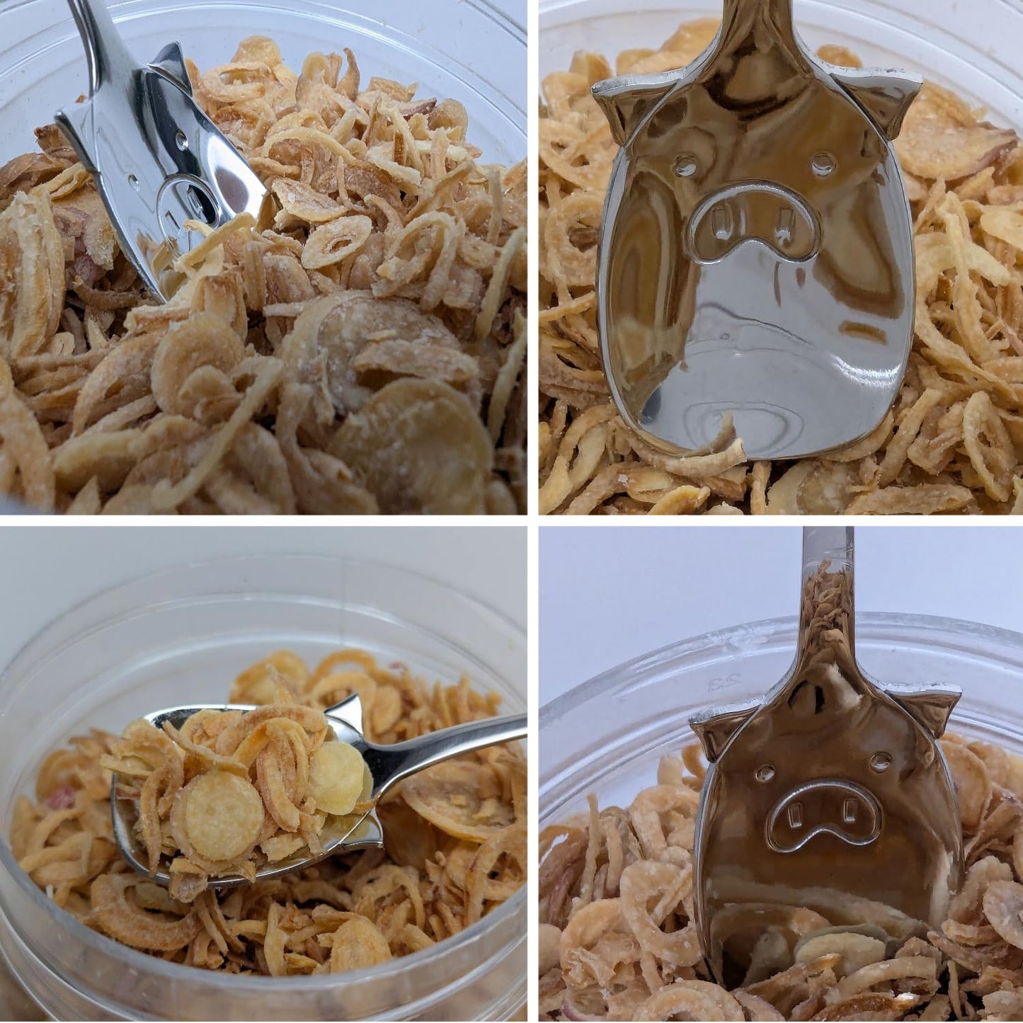 Flying Horse Fried Garlic And Red Onion 2Lb Set - Crunchy Shallots And Crispy Garlic Flakes, Salad And Ramen Soup Toppings. No P