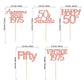 Gyufise 30Pcs Rose Gold Vintage 1973 Cupcake Toppers Glitter Awesome 1973 Fifty 50 Fabulous Cheers to 50 Years Birthday Cupcake