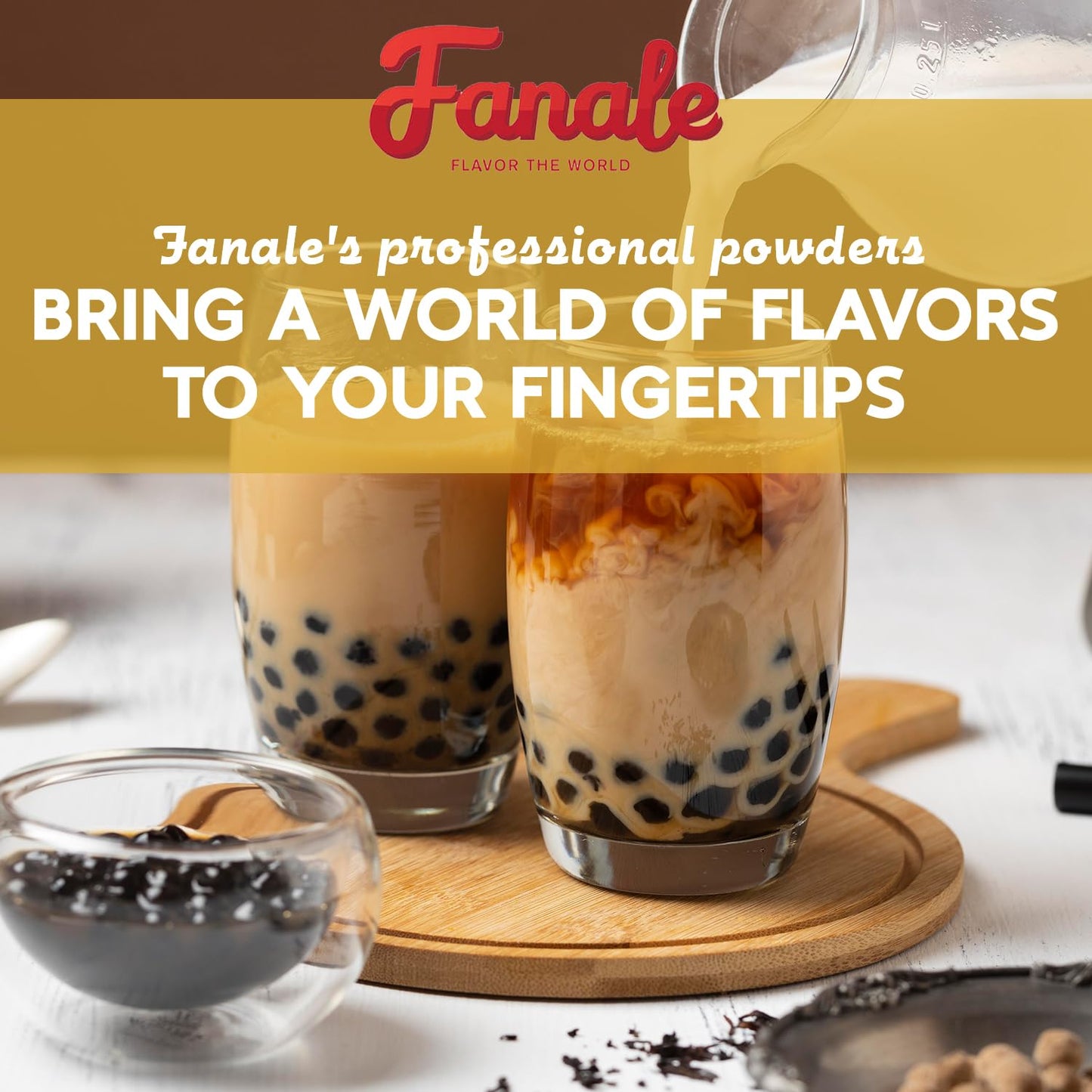 Fanale Lavender Bubble Tea Flavoring Powder - 2.2 Pounds, Ideal for Baking, Smoothies, Desserts, and Drinks