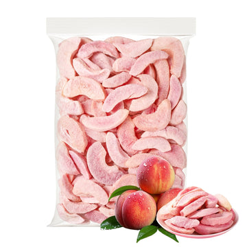 Generic Premium Freeze Dried Peaches Chips, Natural Dried Fruit Snack, 6.4oz/180g, No Sugar Added, Vegan, Kosher