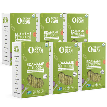 The Only Bean - Organic Edamame Fettuccine Pasta - High Protein, Keto Friendly, Gluten-Free, Vegan, Non-Gmo, Kosher, Low Carb, P