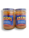 Adams 100% Natural Crunchy Peanut Butter, 2 Pack, 2X1Kg/70.5 Oz