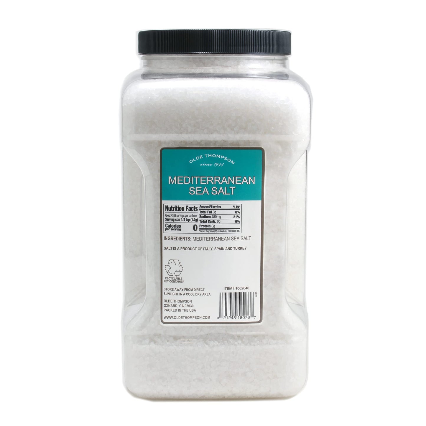Olde Thompson Mediterranean coarse Sea Salt 12lbs Bulk Size