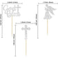 Gyufise Cupcake Toppers, 24Pcs Silver Glitter Cross and Angel Picks, Christian Party Decoration, Small, Paper, Model UKZN0096-SL