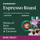 Starbucks Whole Bean Coffee, Dark Roast Coffee, Espresso Roast, 100% Arabica, 1 Bag (40 Oz)