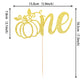 1 Pcs Pumpkin One Cake Topper Glitter Fall Theme Pumpkin 1St Birthday Cake Pick Decorations For Baby Shower First Birthday Thank