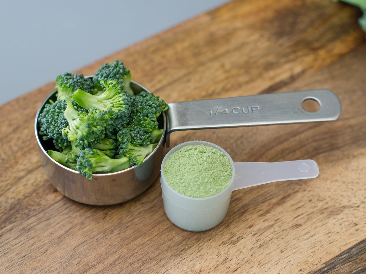 KOYAH - Organic USA Grown Broccoli Powder (1 Scoop Equivalent to 1/4 Cup Fresh): 30 Scoops, Freeze-dried, Whole-Vegetable Powder