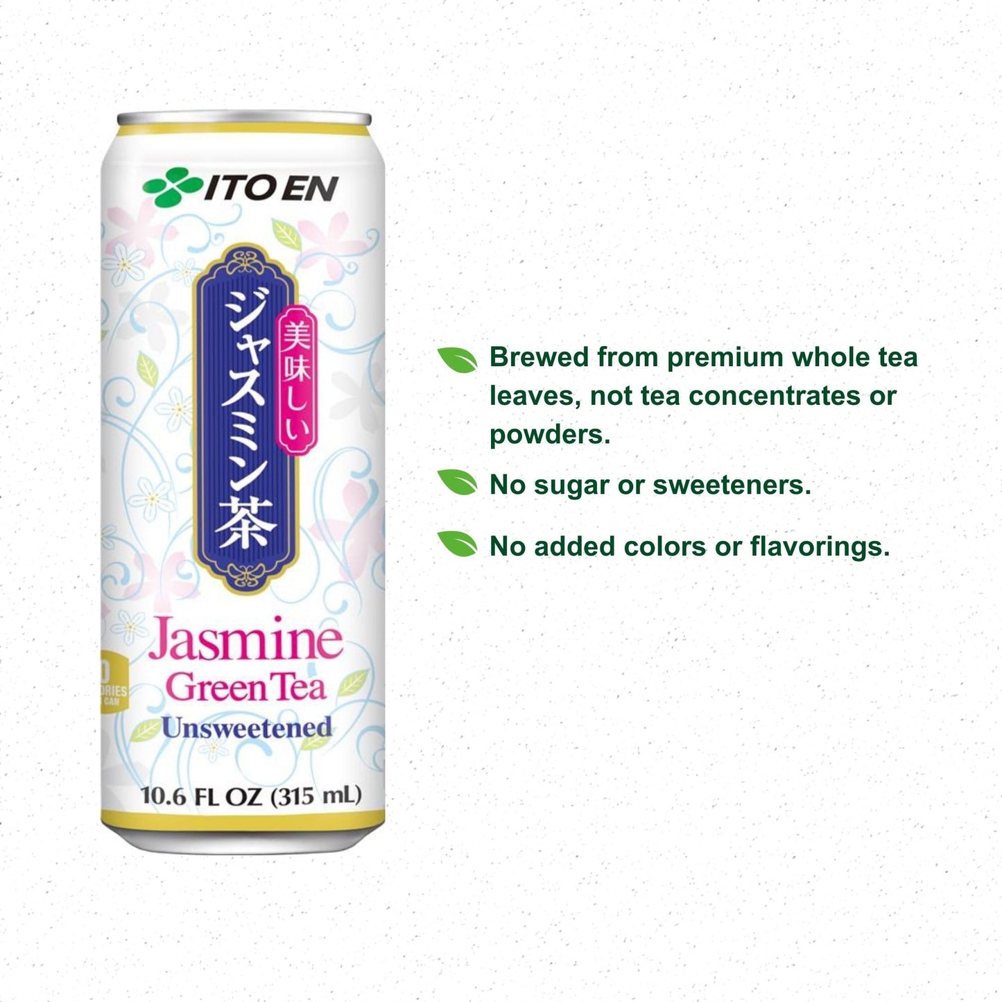 ITO EN Jasmine Green Tea, Unsweetened, 10.6 Ounce, Pack of 12