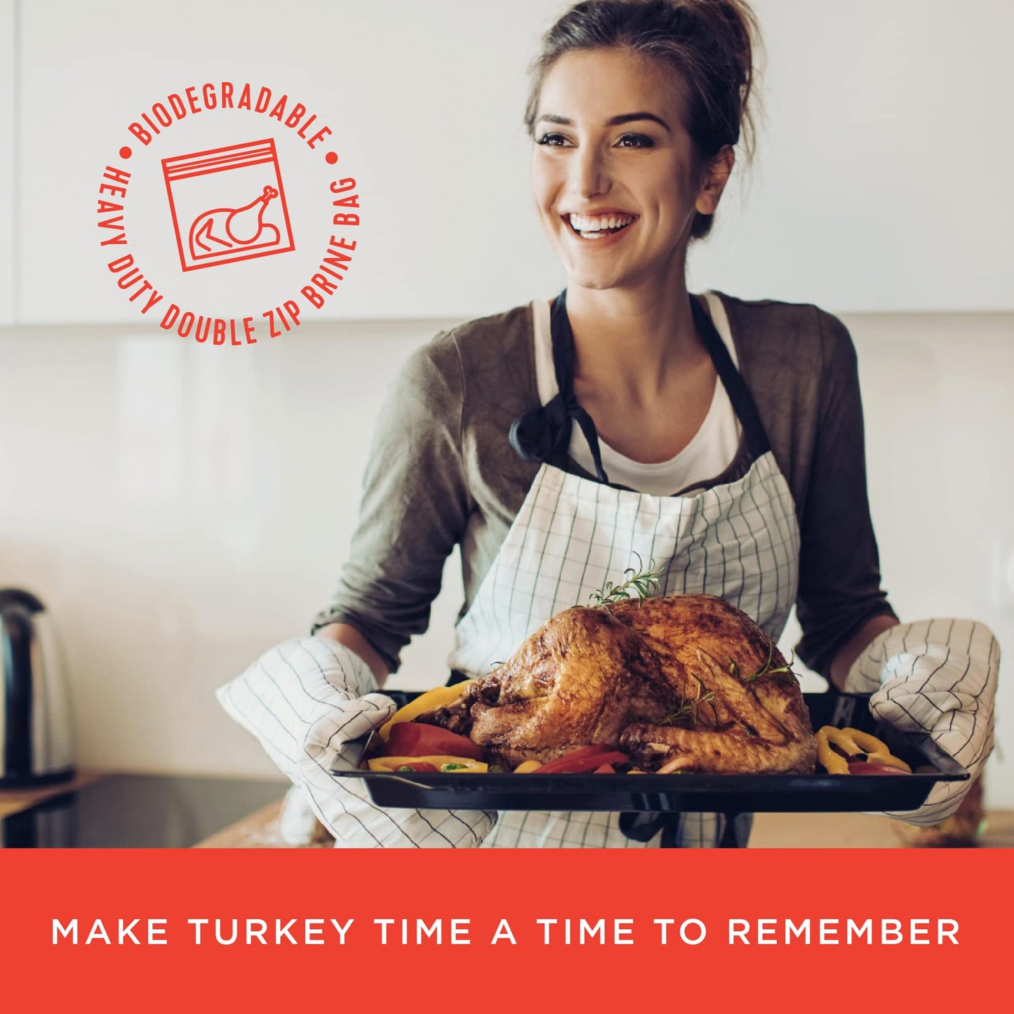 Fire & Flavor Sweet Heat Turkey Brine Kit - Seasonings for Roasting  Grilling  smoky aroma  and Frying Turkeys - Includes Brining Bag