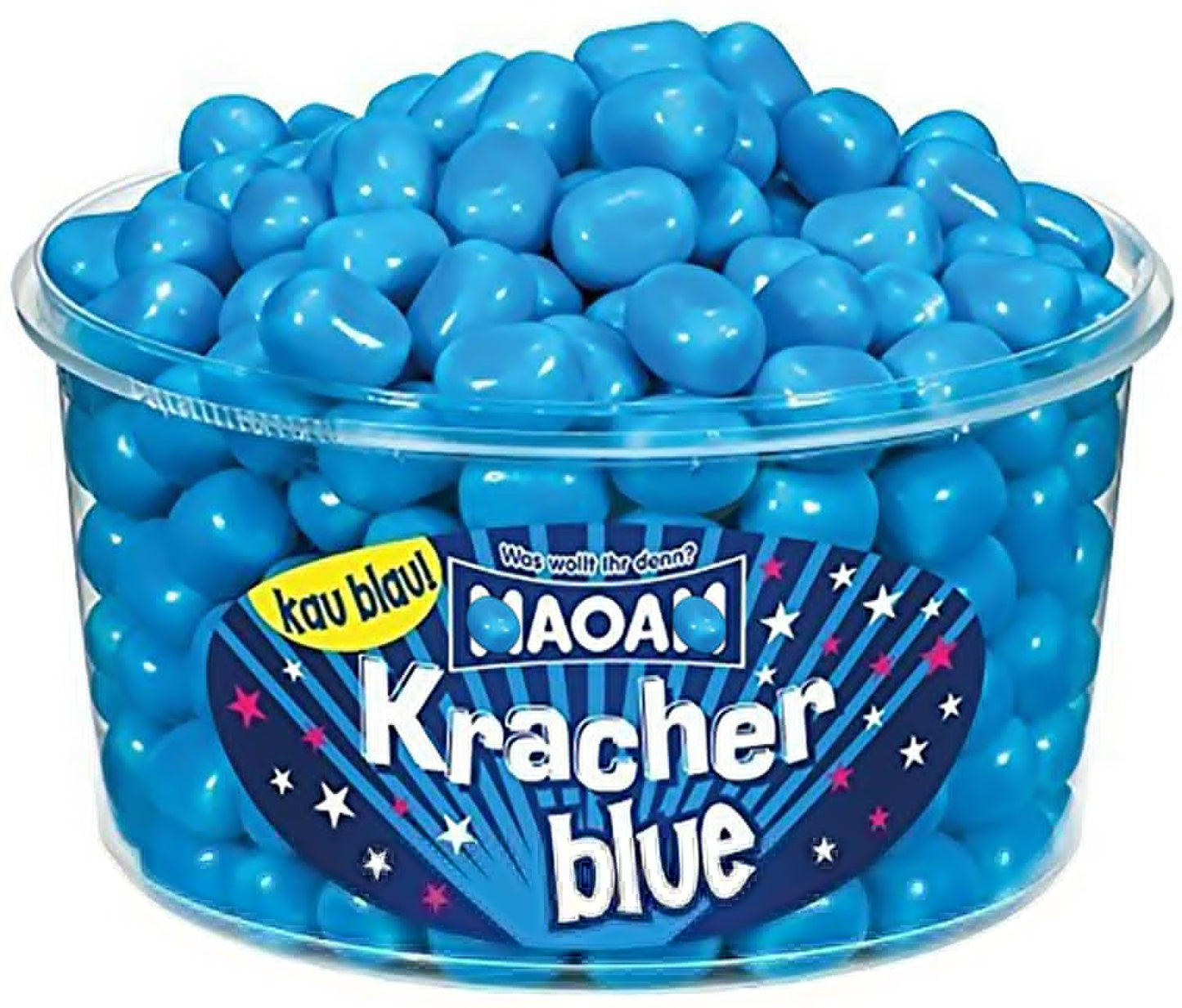 Frucht Kracher Fruity Chewy Candy Bulk Assorted Candies Fizzy Center Chews (Blue)