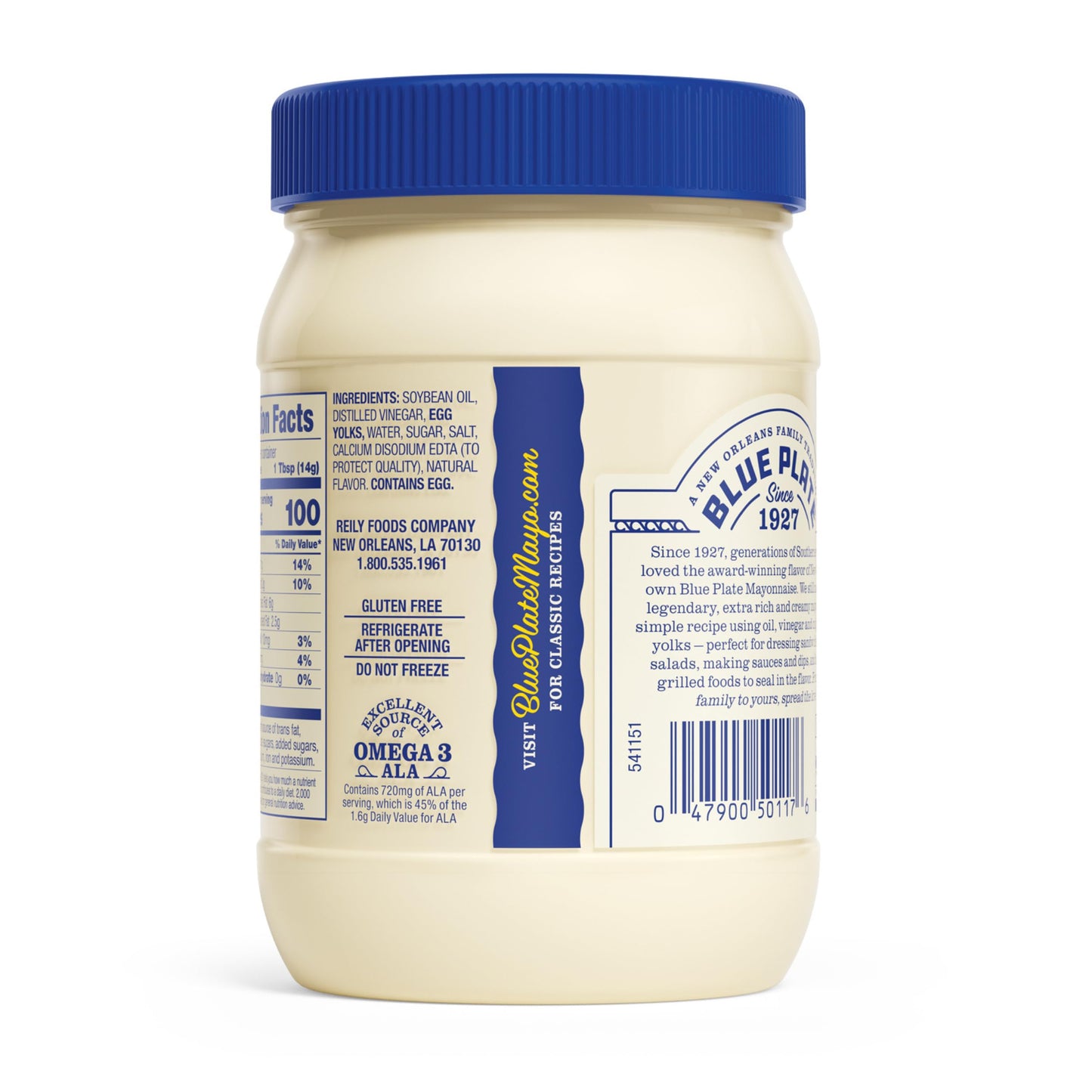 Blue Plate Real Mayonnaise, 16 Fl Oz Jar (Pack of 1)