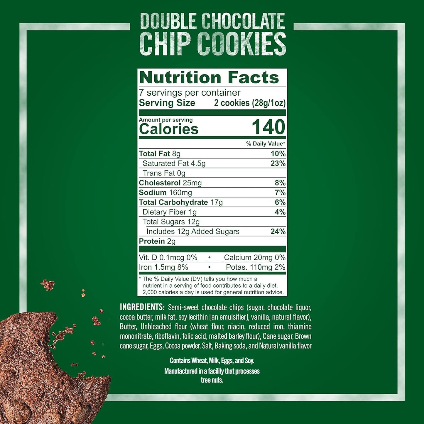 Tate'S Bake Shop Double Chocolate Chip Cookies, 7 Oz (Pack Of 6)