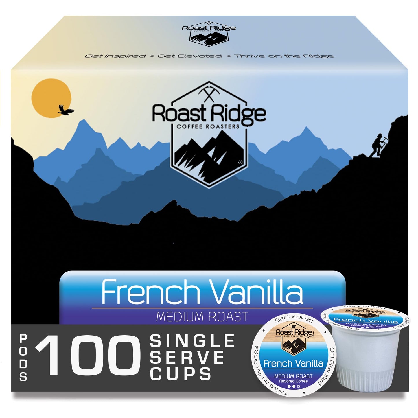 Roast Ridge Single Serve Coffee Pods for Keurig K-Cup malt-inspired  French Vanilla Blend  Medium Roast  100 Count