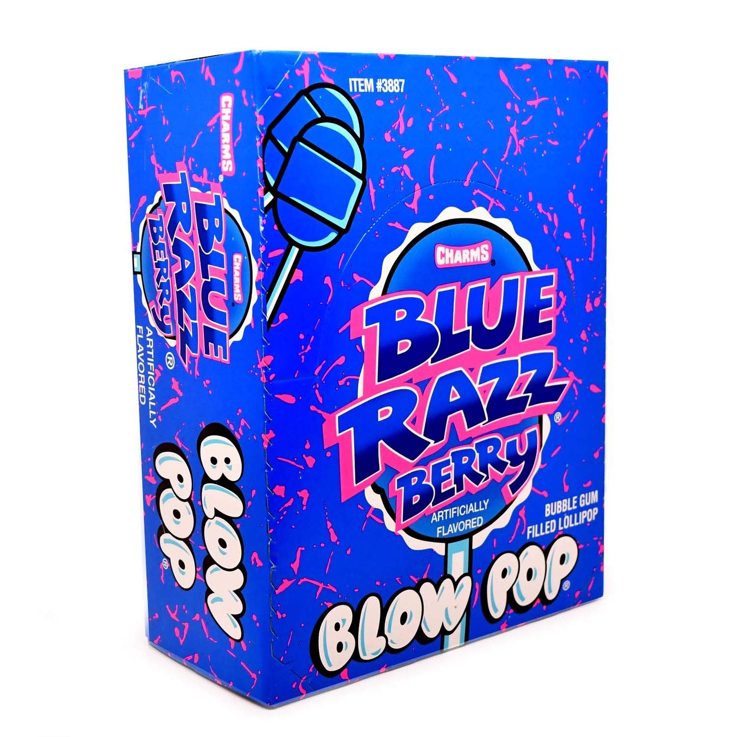 Charms Blow Pops Blue Razz Berry Flavor, 48 Count (Pack Of 1)