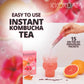 KKOKDAM Kombucha Tea 15 Packs - Peach & Cherryblossom Probiotic Drinks, Sugar Free, Low Calorie, 5g Each, Korean Tea
