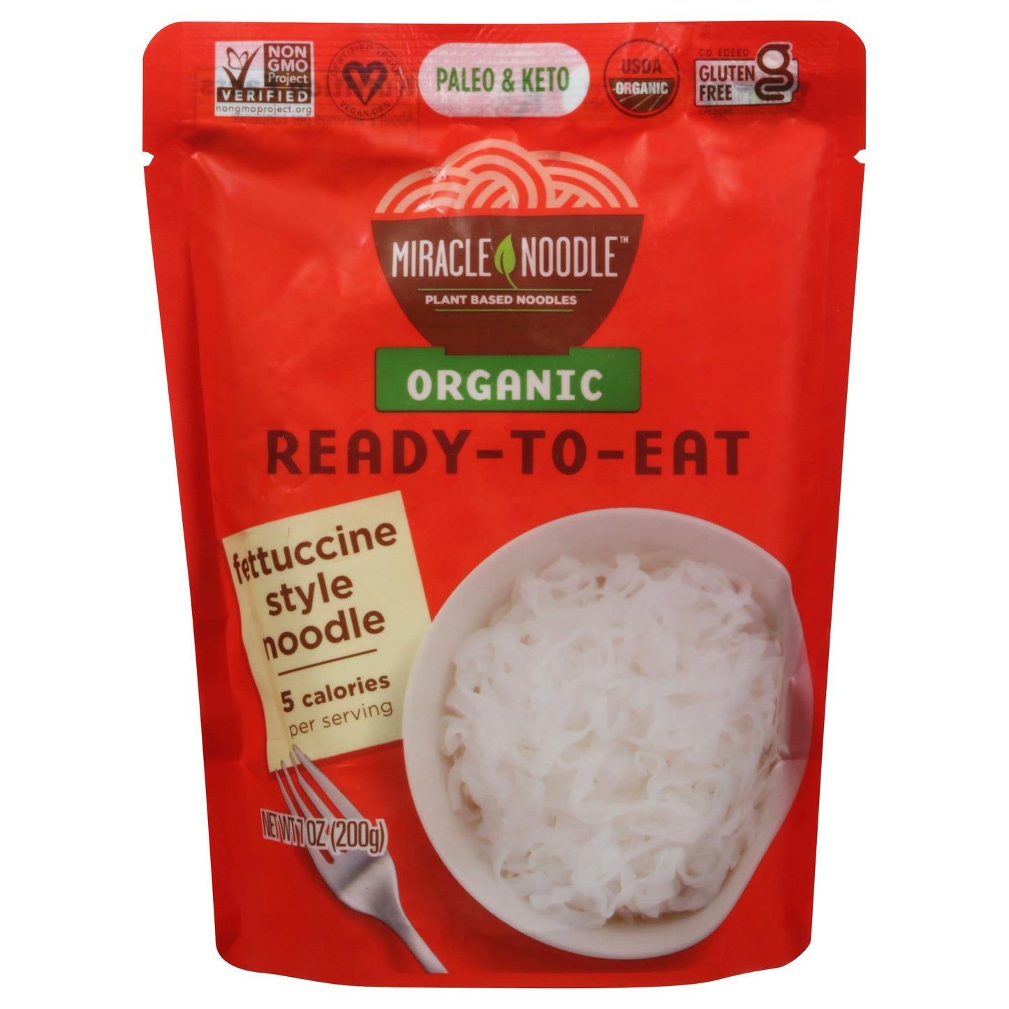 Effectivenoodle Organic Plant Based Fettuccine Noodles  7 Oz