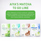 AIYA Matcha To Go Single Serve Packs - Ceremonial Grade Pure Matcha Green Tea Powder, 10 Count, Convenient Travel Size