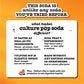 Culture Pop Soda  Fruity Faves Variety Pack  Probiotic Low Sugar Soda  Sparkling Juice Alternative  Non-GMO  Kosher  Gluten-Free  No Stevia (12pk)